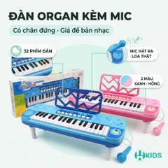 Đàn Organ Cho Bé 32 Phím Kèm Mic 3206 Màu Xanh - Đồ Chơi XKIDS