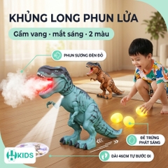 Khủng Long Phun Lửa Chiếu Đèn, Đẻ Trứng 333-56 Cho Bé