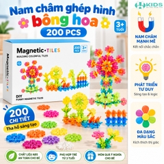 Bộ Nam Châm Ghép Hình Bông Hoa 200 Chi Tiết – Đồ Chơi Sáng Tạo Cho Bé 3+