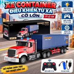 Xe Container Điều Khiển Từ Xa Cỡ Lớn Có Đèn Tỷ Lệ 1:24
