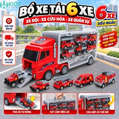 Xe Tải Chở 6 Xe Ô Tô Hợp Kim Có Hộp Trưng Bày