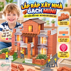 Đồ Chơi Lắp Ráp Xây Nhà Gạch Mini Cho Bé – Mô Hình Kiến Trúc Sáng Tạo