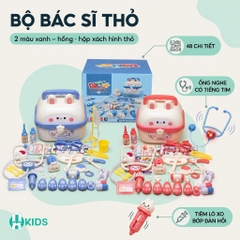 Bộ Đồ Chơi Bác Sĩ 48 Chi Tiết Có Ống Nghe, Tiêm Mô Phỏng Cho Bé