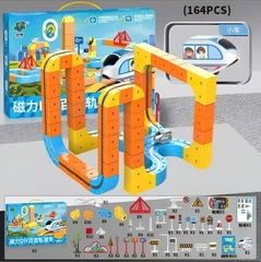 Đường Ray Xe Lửa Nam Châm 9836C - Xếp Hình Nam Châm Cho Bé