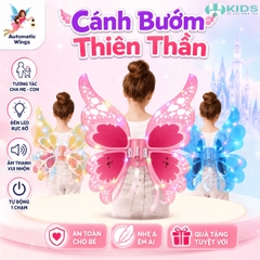 Cánh Tiên Tự Động Phát Sáng Fantasy Fairy Wings Có Nhạc Cho Bé