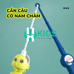 Đồ chơi câu cá nam châm đa năng kết hợp cặp vali xách tay cỡ lớn gấp gọn tiện lợi có sạc USB, nhạc vui nhộn cho bé