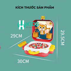 Đồ chơi câu cá nam châm đa năng kết hợp cặp vali xách tay cỡ lớn gấp gọn tiện lợi có sạc USB, nhạc vui nhộn cho bé