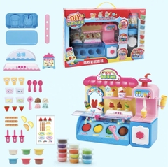 Đồ chơi máy bán kem có đèn với đất nặn nhiều màu