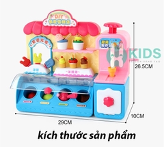 Đồ chơi máy bán kem có đèn với đất nặn nhiều màu