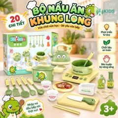 Bộ Đồ Chơi Nấu Ăn Nhà Bếp Khủng Long 20 Chi Tiết