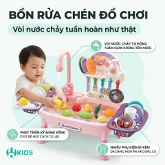 Bồn Rửa Chén Đồ Chơi Cho Bé Có Vòi Nước Tuần Hoàn H364A
