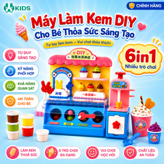 Bộ Đồ Chơi Máy Làm Kem DIY 6 Trong 1 Cho Bé