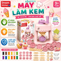 Máy Làm Kem Đất Nặn Dream Kitchen 40pcs, Kèm 12 Màu Đất Nặn Và Khuôn Tạo Hình