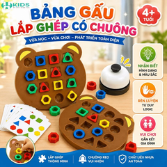Đồ Chơi Bảng Gấu Lắp Ghép 2 Người Chơi Có Chuông