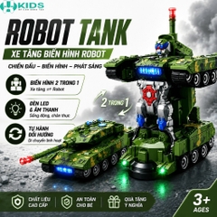 Xe Tăng Biến Hình Robot Điều Khiển Từ Xa Có Đèn Nhạc Cho Bé – Mã HX156