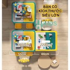 Bàn xếp hình lego đa chức năng có thể kéo ra kích thước siêu lớn