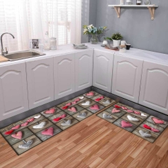 Thảm chùi chân nhà bếp bali cao cấp gồm 2 tấm (40x60 và 40x120cm)
