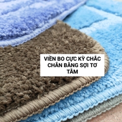 Thảm lau chân len lông cừu thấm nước nhà bếp nhà tắm phòng khách chống trượt