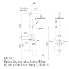 Sen Tắm Âm Tường Inax BFV-71SEW