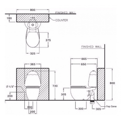 Bàn cầu 2 khối trẻ em Googai C15037 KW