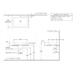 Chậu lavabo đặt trên bàn Thantara COTTO C0911 MWH