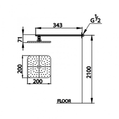 Bát sen mưa gắn tường COTTO Z03