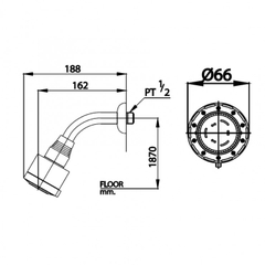 Bát sen gắn tường 3 chức năng COTTO S38(HM)