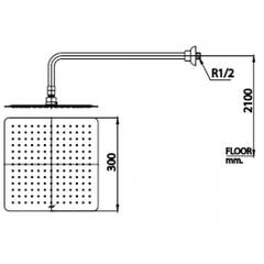 Bát sen mưa gắn tường COTTO Z98S