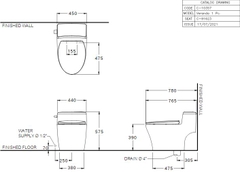 Bàn cầu 1 khối nắp đóng êm Veranda C10357