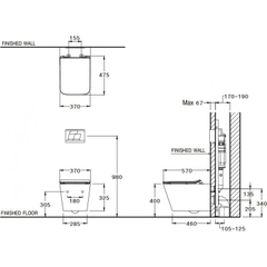 Bàn cầu treo tường nắp đóng êm Simply Modish SC197627(F)