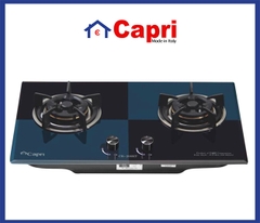 BẾP GAS ÂM KÍNH 2 LÒ CAPRI CR-208KT (BLACK&GREEN)