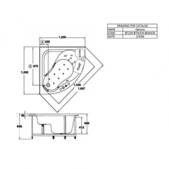 Bồn tắm góc xây bệ COTTO Genova BT234PP(H)