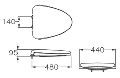 Nắp bàn cầu đóng êm COTTO C9161