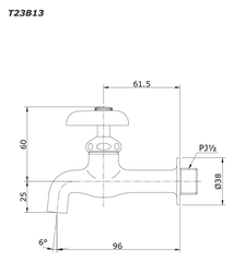 Vòi Lạnh Gắn Tường TOTO T23B13