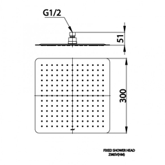 Bát sen mưa gắn trần COTTO Z98SV