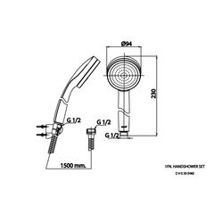 Bát sen cầm tay 1 chức năng COTTO ZH020(HM)