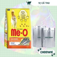 [Túi chia 1kg tiết kiệm] Hạt cho mèo Me-O 1 kg CÁ NGỪ, CÁ THU, HẢI SẢN || Thức ăn cho mèo