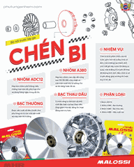 Giải mã Chén Bi (Pulley) xe tay ga: Linh hồn của hệ truyền động CVT và những nâng cấp đột phá từ Malossi