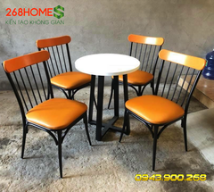 Bàn ghế khung sắt HA108