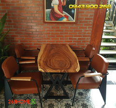 Bàn ghế khung sắt HA115