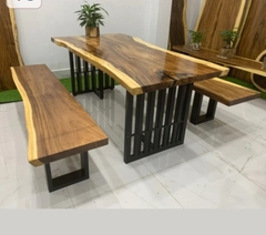 Bàn ghế gỗ nguyên khối HA612