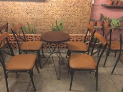 Bàn ghế khung sắt HA108