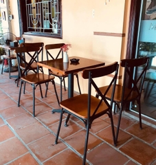 Bàn ghế khung sắt HA108
