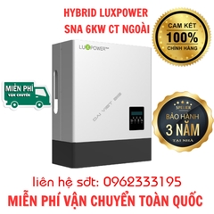 Biến tần Hòa lưới bám tải, độc lập, Hybrid LUXPOWER 6KW SNA CT NGOÀI 2025