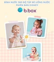 BÌNH NƯỚC 360 ĐỘ CÓ VAN CHỐNG SẶC VÀ TAY CẦM PHIÊN BẢN DISNEY CHO BÉ TẬP UỐNG NƯỚC 240ML - B.BOX