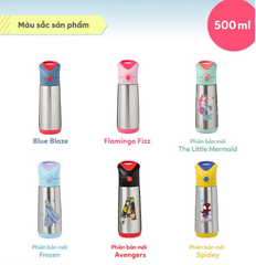 BÌNH NƯỚC GIỮ NHIỆT ĐA NĂNG CHẤT LIỆU THÉP KHÔNG GỈ, TÍCH HỢP TAY CẦM, ĐẦU HÚT SILICONE CHO BÉ - B.BOX