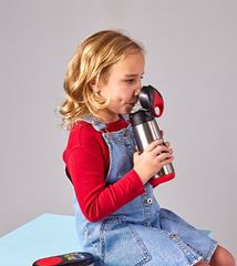 BÌNH NƯỚC GIỮ NHIỆT ĐA NĂNG CHẤT LIỆU THÉP KHÔNG GỈ, TÍCH HỢP TAY CẦM, ĐẦU HÚT SILICONE CHO BÉ - B.BOX