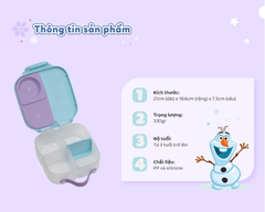 SET HỘP CƠM TRƯ/ĐỒ ĂN VẶT, TÚI ĐỰNG HỘP CƠM VÀ BÌNH NƯỚC PHIÊN BẢN FROZEN CHO BÉ - B.BOX