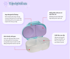 SET HỘP CƠM TRƯ/ĐỒ ĂN VẶT, TÚI ĐỰNG HỘP CƠM VÀ BÌNH NƯỚC PHIÊN BẢN FROZEN CHO BÉ - B.BOX
