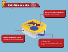 SET HỘP CƠM TRƯ/ĐỒ ĂN VẶT, TÚI ĐỰNG HỘP CƠM VÀ BÌNH NƯỚC PHIÊN BẢN SPIDEY CHO BÉ - B.BOX